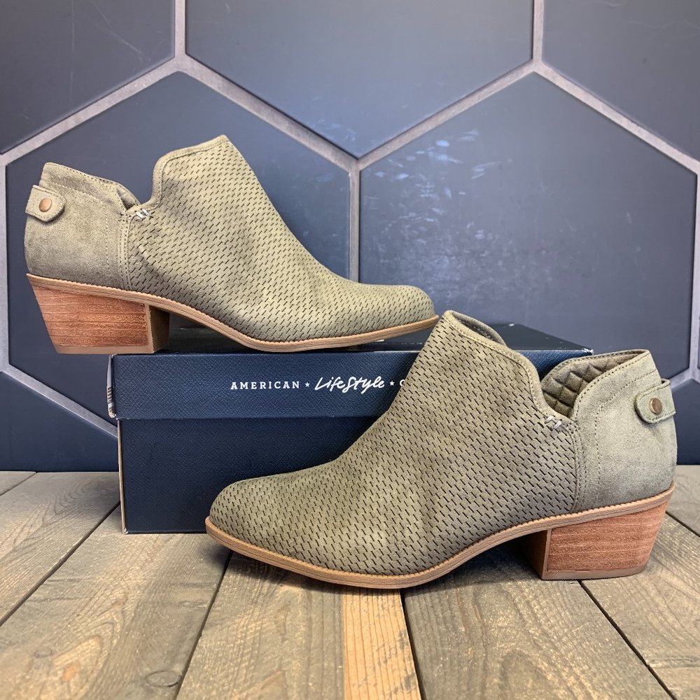 Womens Dr. Scholls Better BRT Olive Booties Ankle